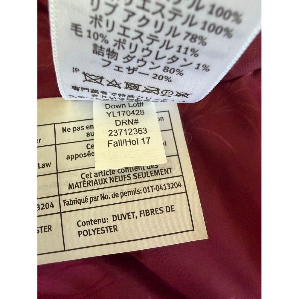 Eddie Bauer Down Packable Quilted Zip Up Vest Pockets Maroon/Black Womens Small - Picture 9 of 12